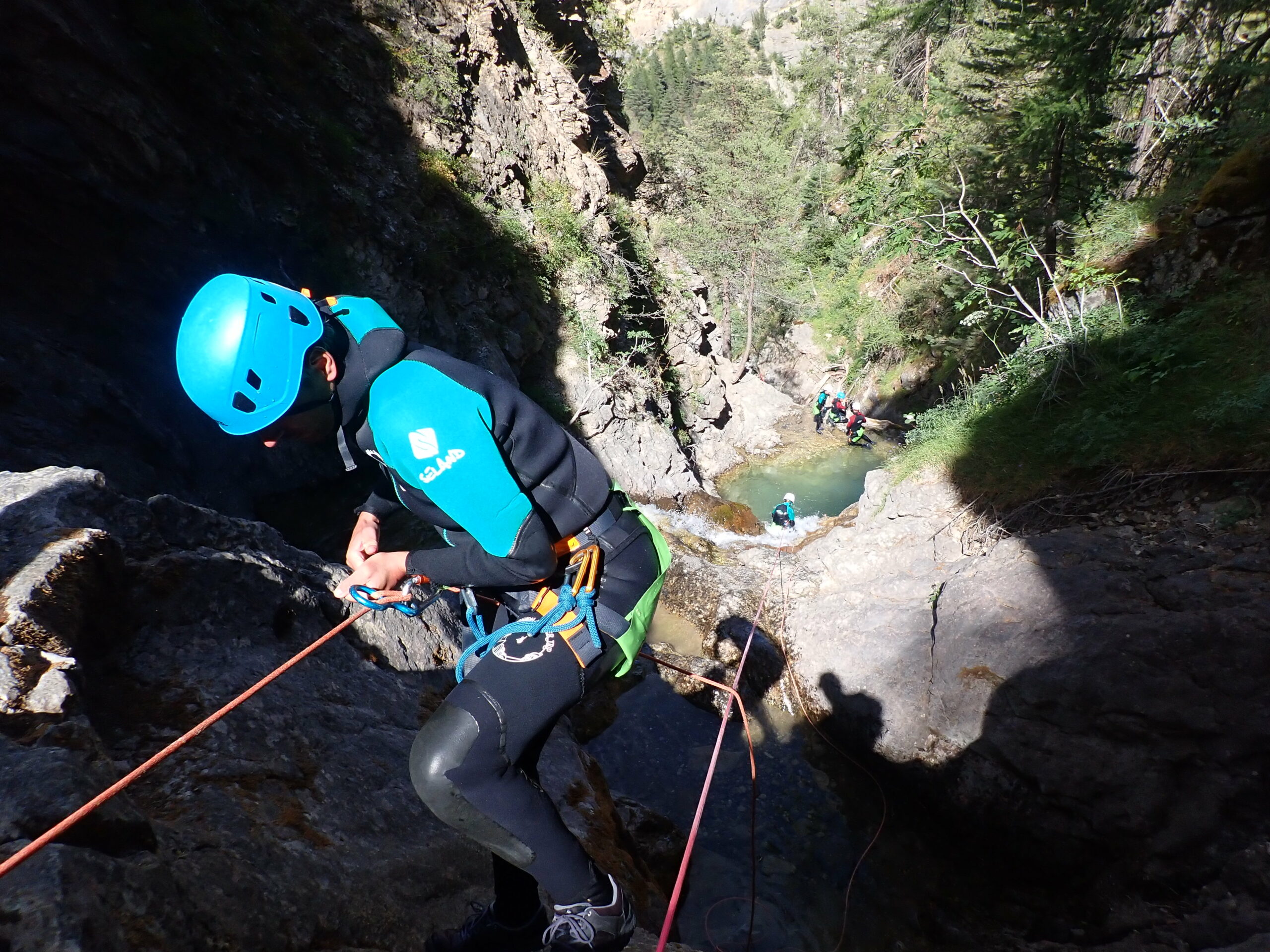descente en rappel canyoning Hautes Alpes
