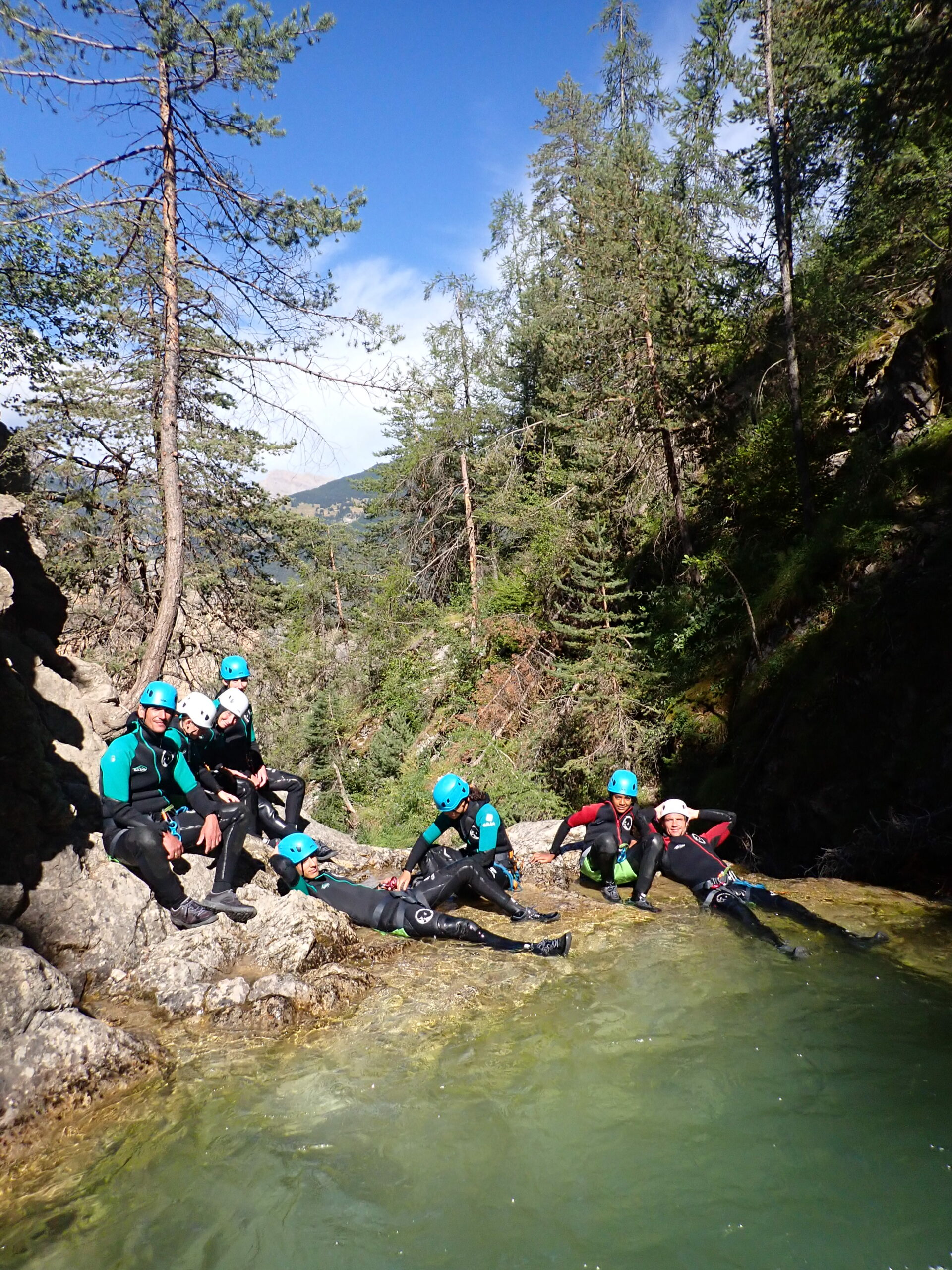 photo groupe canyoning