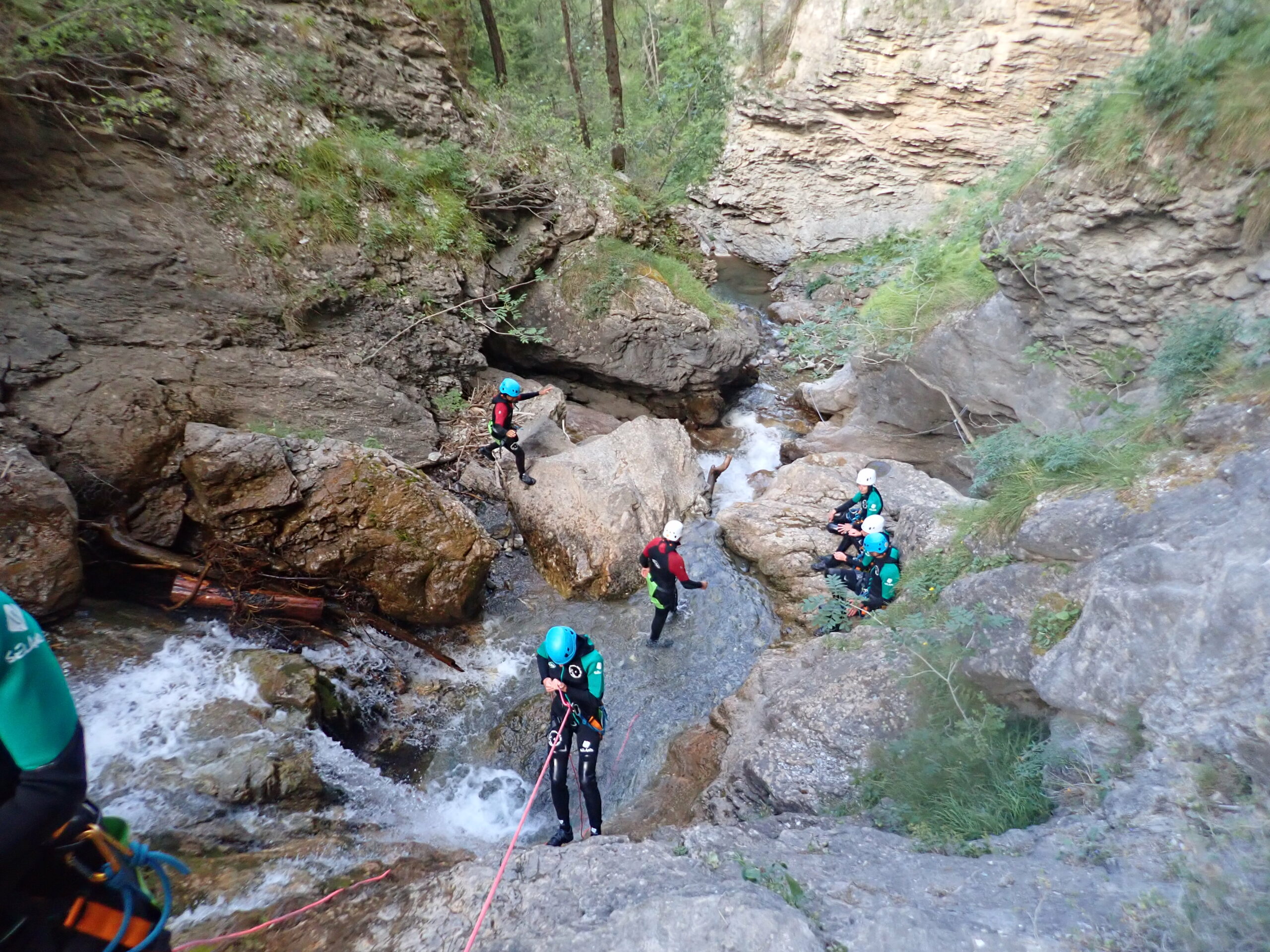 descente en rappel
